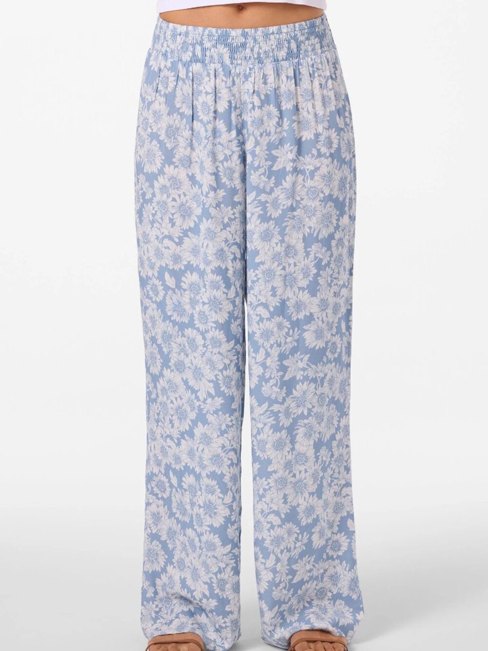 O'Neill Jonie Periwinkle-Sky Blue with white Daisies Pants Medium - Picture 3 of 16